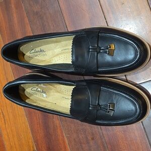 Clarks Westlynn Bella Leather Loafer  Black Size 8.5
